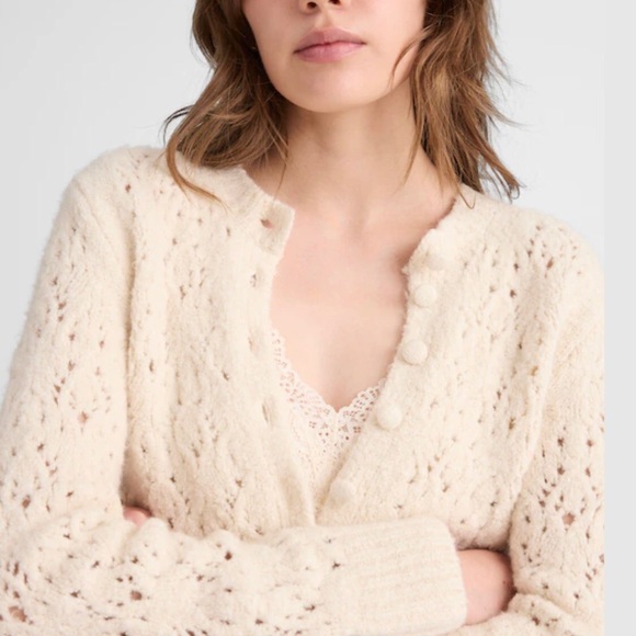 NWOT Madewell Cream Knit Sweater - Picture 2 of 9